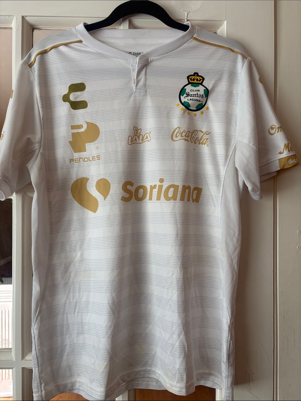 Santos Laguna White & Gold Men's Jersey